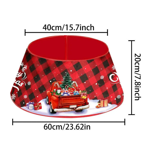 Rustic Farmhouse Plaid Christmas Tree Collar