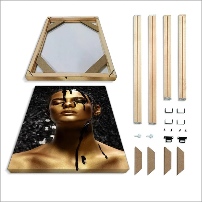 Wood DIY Canvas Painting Print Frame