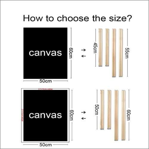 Wood DIY Canvas Painting Print Frame