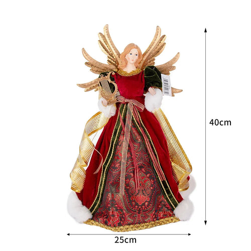 Feathered and Embellished Angel Christmas Figurines 15.75"