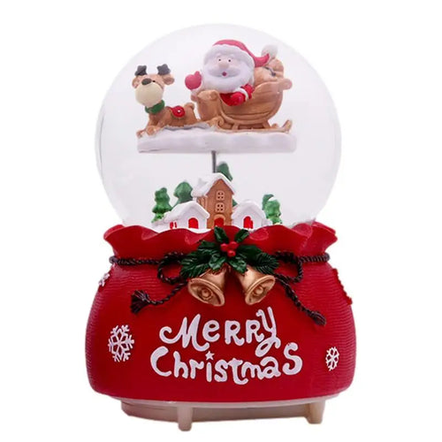 Christmas Snowflake Resin Snow Globe Music Box