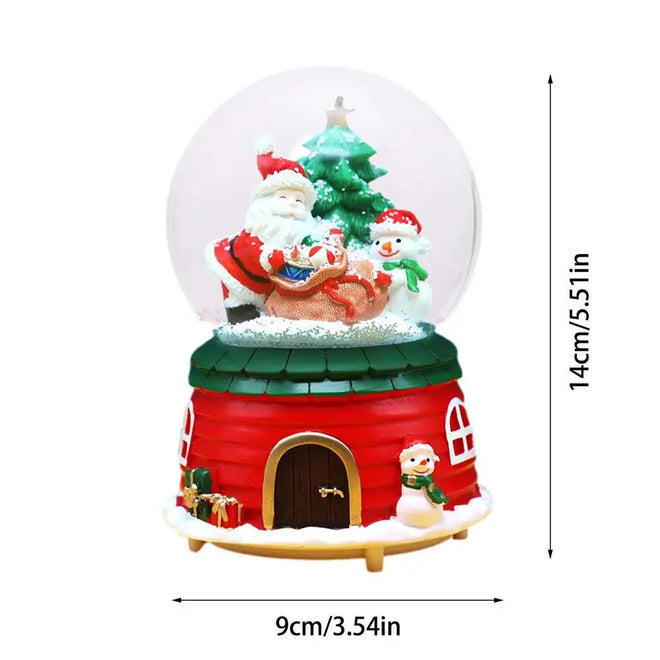Christmas Snowflake Resin Snow Globe Music Box