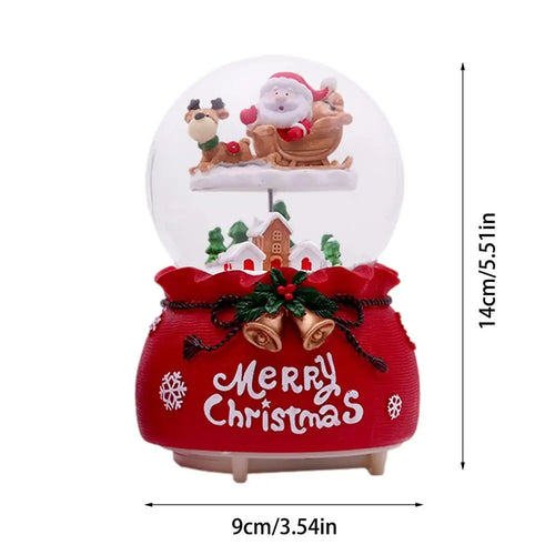 Christmas Snowflake Resin Snow Globe Music Box