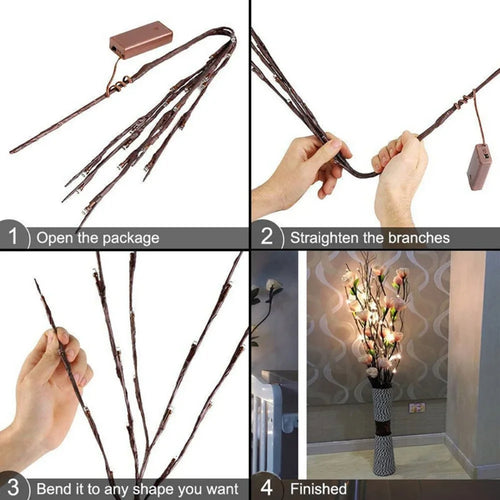Dark Birch LED Lit Decorative Branches