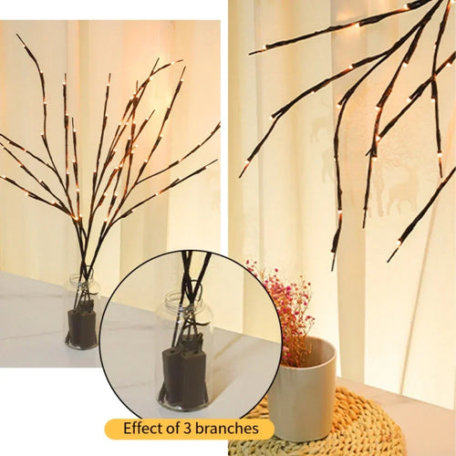 Dark Birch LED Lit Decorative Branches