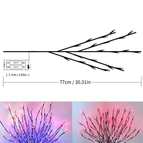 Dark Birch LED Lit Decorative Branches