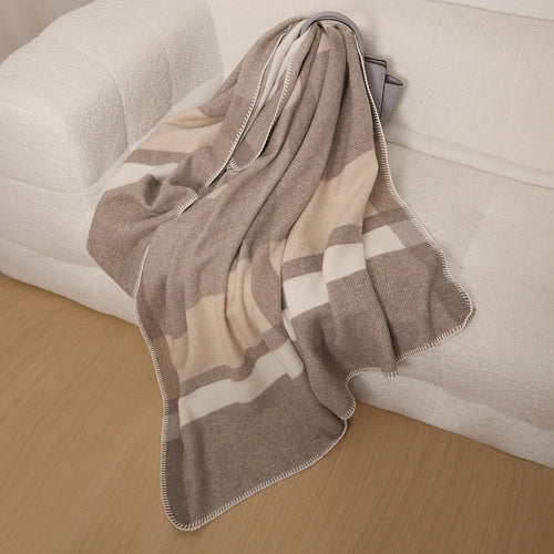 Inner Mongolian Winter 100% WOOL Throw Blanket Home Bedding Luxury Travel Soft Woven Cashmere Blanket - The Finishing Touch Decor