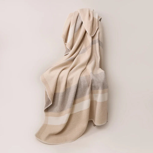 Inner Mongolian Winter 100% WOOL Throw Blanket Home Bedding Luxury Travel Soft Woven Cashmere Blanket - The Finishing Touch Decor