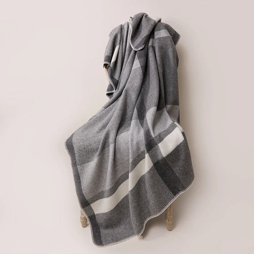 Inner Mongolian Winter 100% WOOL Throw Blanket Home Bedding Luxury Travel Soft Woven Cashmere Blanket - The Finishing Touch Decor