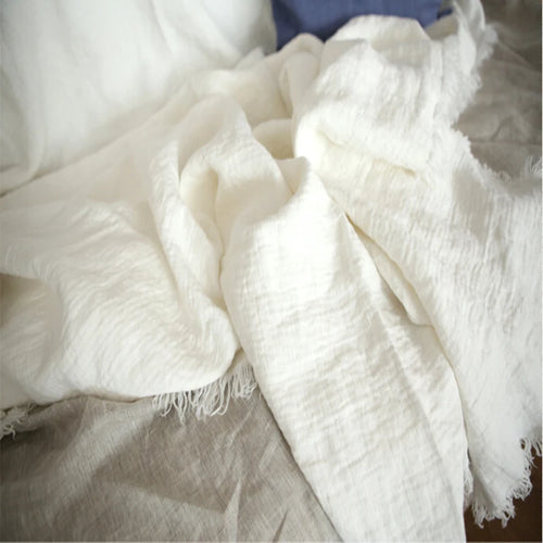 Washed French Linen Pure Flax Summer Throw Blanket - The Finishing Touch Decor