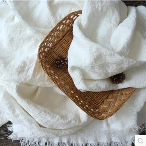 Washed French Linen Pure Flax Summer Throw Blanket - The Finishing Touch Decor