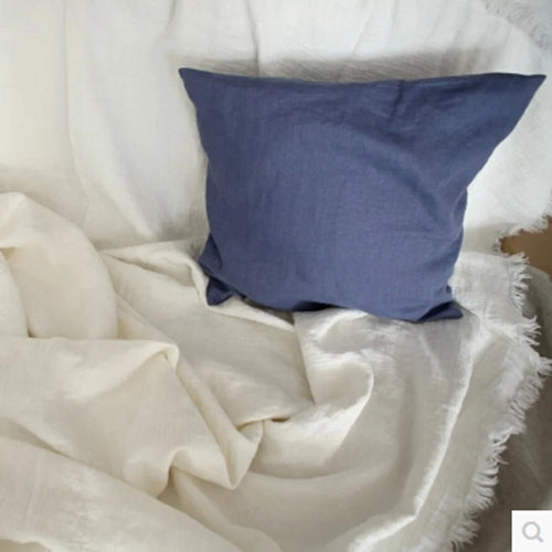 Washed French Linen Pure Flax Summer Throw Blanket - The Finishing Touch Decor