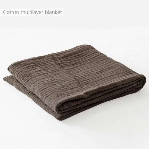 Washed Organic Triple-Layer Cotton Gauze Throw Blanket - The Finishing Touch Decor