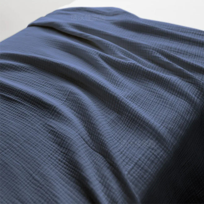 Washed Organic Triple-Layer Cotton Gauze Throw Blanket - The Finishing Touch Decor