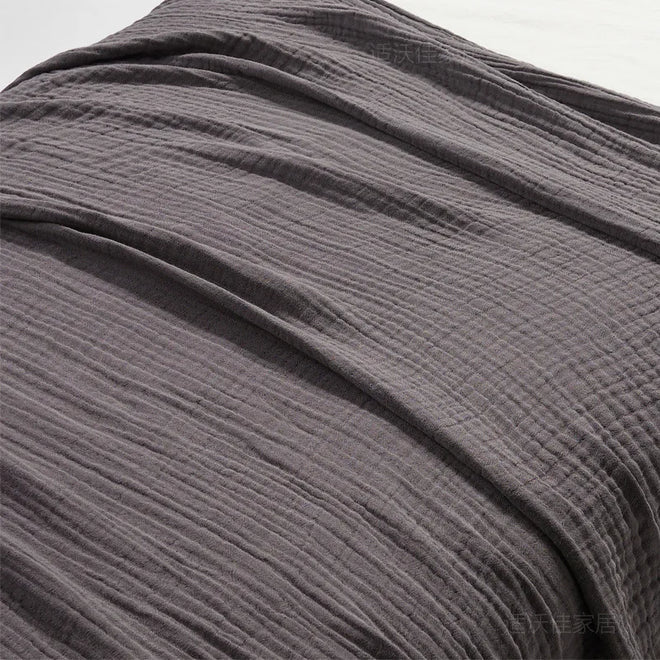Washed Organic Triple-Layer Cotton Gauze Throw Blanket - The Finishing Touch Decor