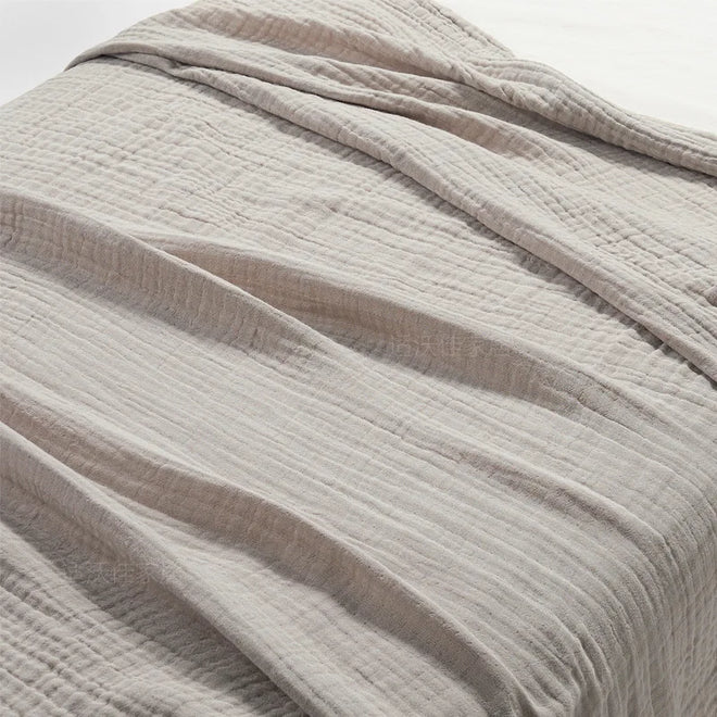 Washed Organic Triple-Layer Cotton Gauze Throw Blanket - The Finishing Touch Decor