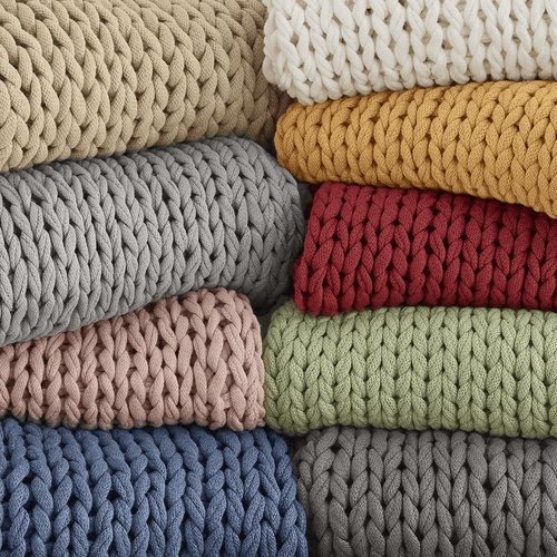 Chunky Knit Handmade Green Throw Blanket - The Finishing Touch Decor