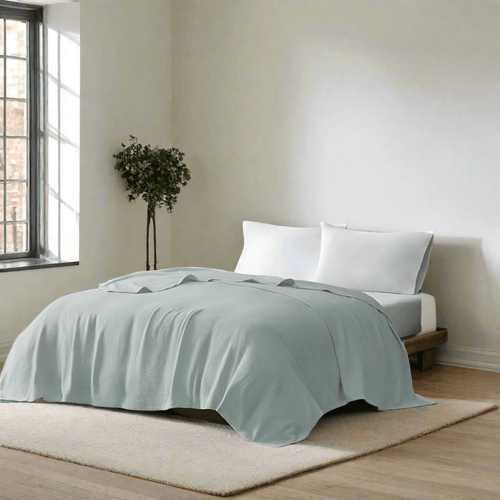 Lightweight Spun Cotton Throw Blanket - The Finishing Touch Decor