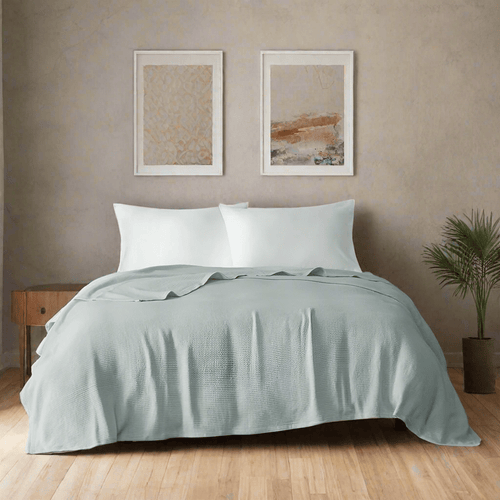 Lightweight Spun Cotton Throw Blanket - The Finishing Touch Decor