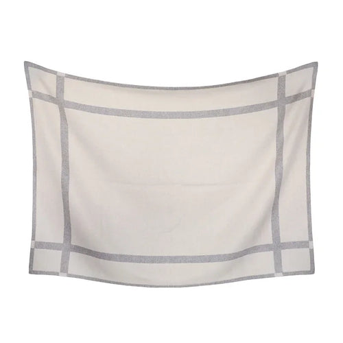 Custom winter wool cashmere blanket home hotel travel king size woven luxury soft bed sofa 100% fleece throw pillow