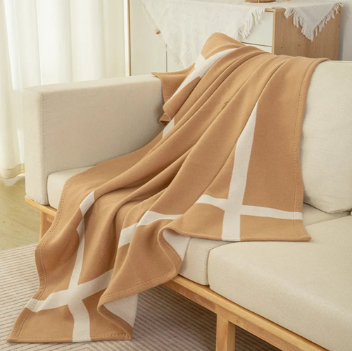 Cashmere Wool H Stripe Pattern Throw Blanket - King - The Finishing Touch Decor