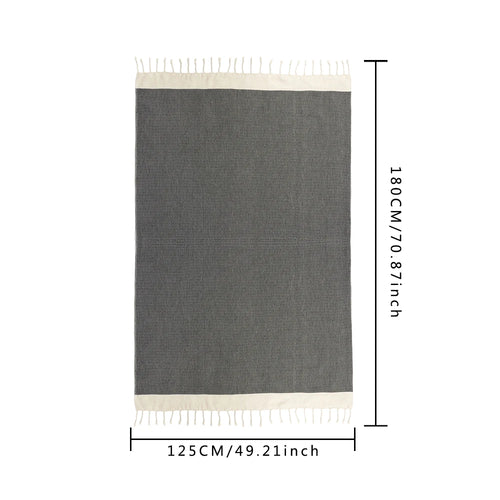 Thick Turkish Wide Checkered Pattern Throw Blanket - The Finishing Touch Decor