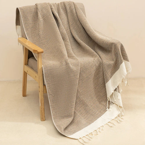 Thick Turkish Wide Checkered Pattern Throw Blanket - The Finishing Touch Decor