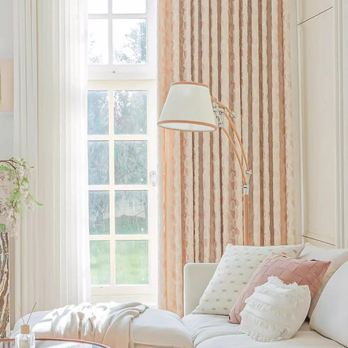 Blue Gold Embossed Flower Jacquard Grommet Curtains - The Finishing Touch Decor