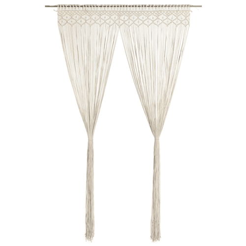 Beige Boho Large String Macrame Door Curtain - The Finishing Touch Decor