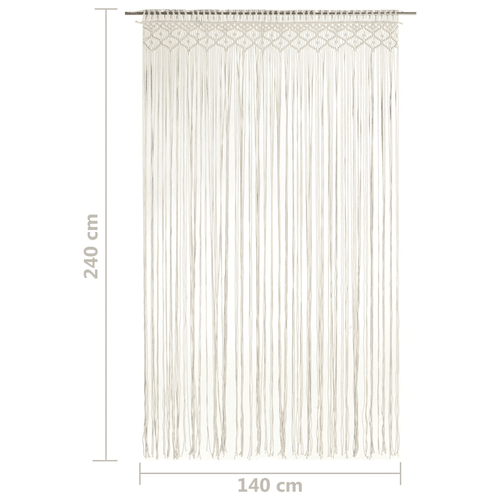 Beige Boho Large String Macrame Door Curtain - The Finishing Touch Decor