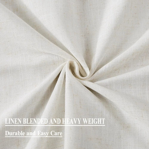 Linen Blend Full Blackout Pinch Pleated Curtains - The Finishing Touch Decor