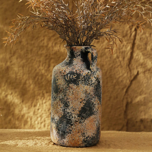 Earthenware Wabi Sabi Distressed Rustic Milk Jug Vase - The Finishing Touch Decor