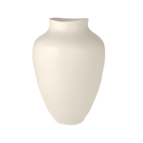 Smooth French ceramic Japanese-style decorative vase in black and white, measuring 27.5cm by 40.5cm, with a sleek, elegant design.