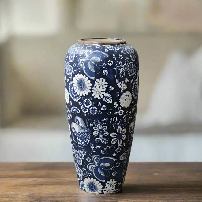Blue & White Jingdezhen Porcelain Antique Vases - The Finishing Touch Decor