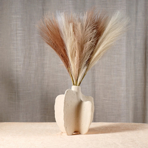 Off-White Ceramic Coral Texture Coastal Style Vase - The Finishing Touch Decor