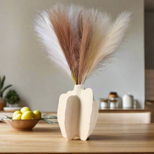 Off-White Ceramic Coral Texture Coastal Style Vase - The Finishing Touch Decor