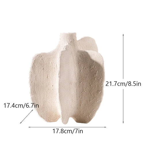 Off-White Ceramic Coral Texture Coastal Style Vase - The Finishing Touch Decor