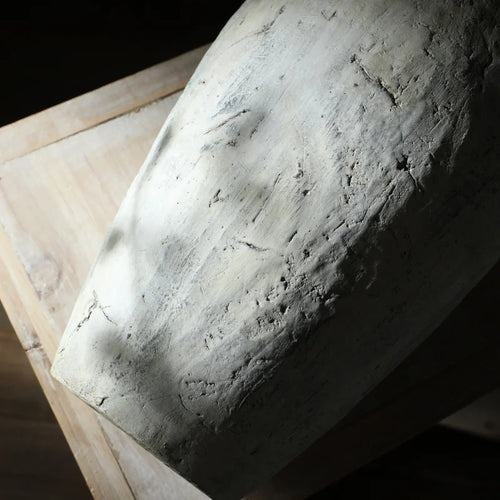 White Distressed Handmade Ceramic Pitcher Vase - The Finishing Touch Decor