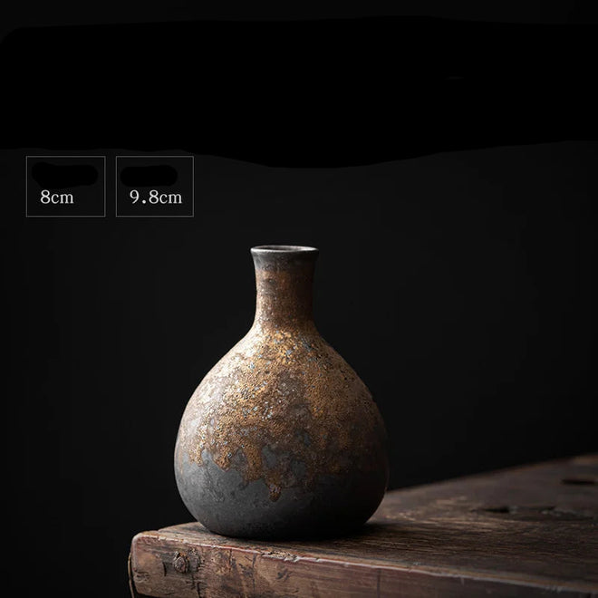 Coarse Dark Ceramic Pottery Dry Flower Vase - The Finishing Touch Decor