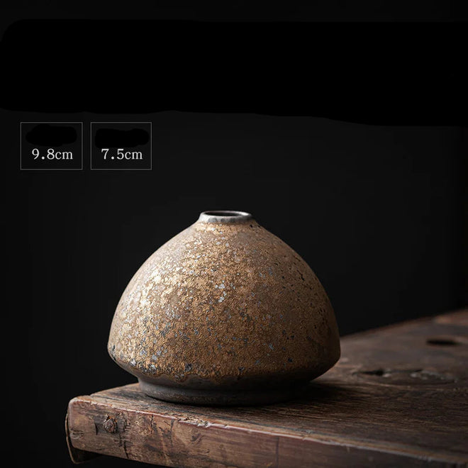 Coarse Dark Ceramic Pottery Dry Flower Vase - The Finishing Touch Decor
