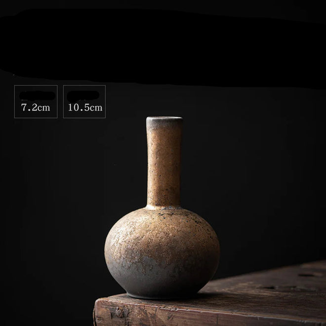 Coarse Dark Ceramic Pottery Dry Flower Vase - The Finishing Touch Decor