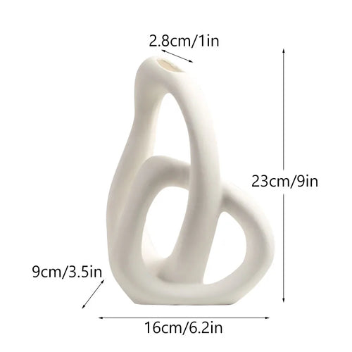 Abstract Infinity Knot Ceramic Vase - The Finishing Touch Decor