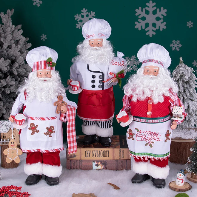 Chef Santa Claus Doll 20" Christmas Figurine