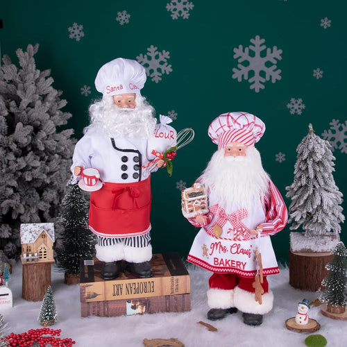 Chef Santa Claus Doll 20" Christmas Figurine
