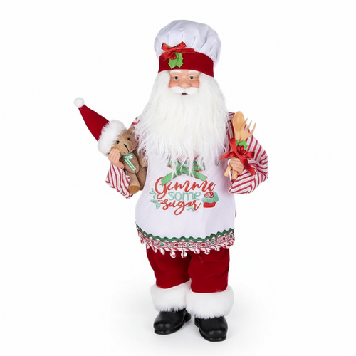Chef Santa Claus Doll 20" Christmas Figurine