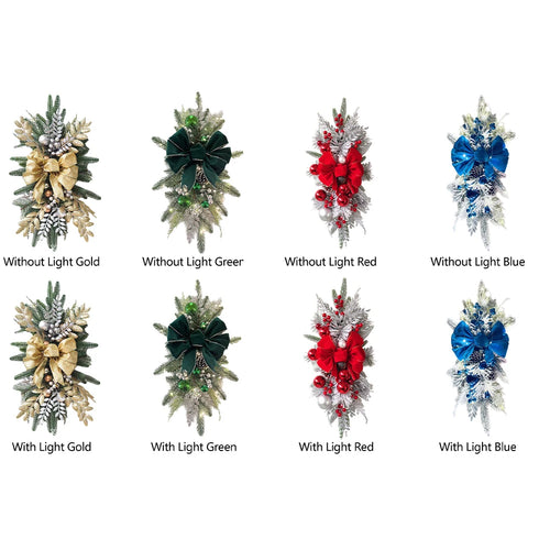 Pendant Swag Berry & Pinecone LED Garland Wreath