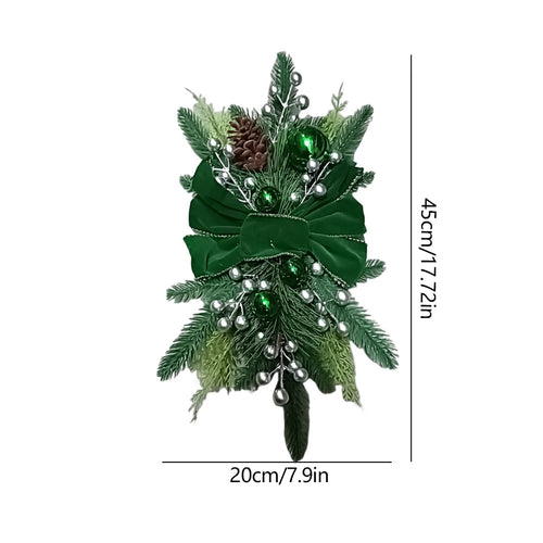 Pendant Swag Berry & Pinecone LED Garland Wreath