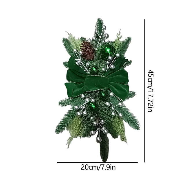 Pendant Swag Berry & Pinecone LED Garland Wreath