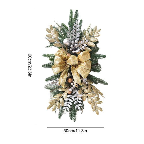 Pendant Swag Berry & Pinecone LED Garland Wreath