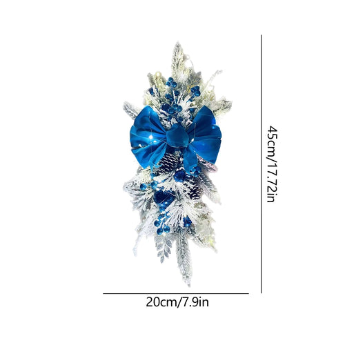 Pendant Swag Berry & Pinecone LED Garland Wreath